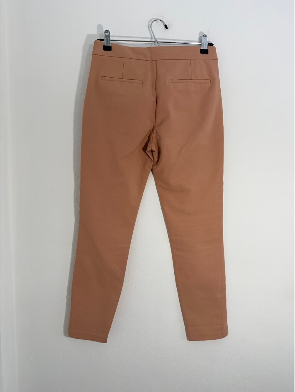 Mango Women’s Size 4 Brown Slim Ankle Pants Zip Pockets Stretch Trousers - Picture 3 of 9